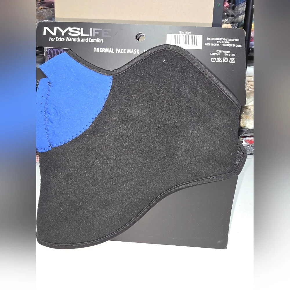 Black and Blue Face Mask